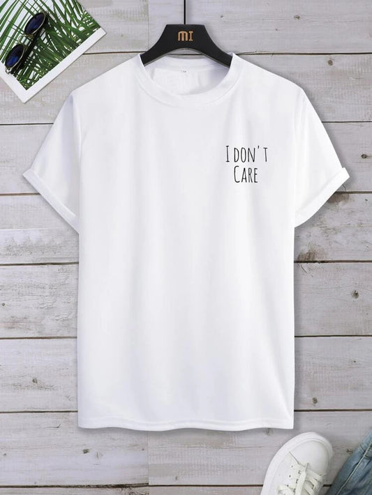 Fifth Avenue I Don't Care Pocket Printed MIFT80 T-Shirt - White