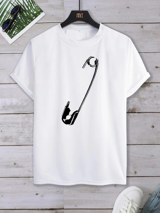 Fifth Avenue Big Pin Printed MIFT63 T-Shirt - White