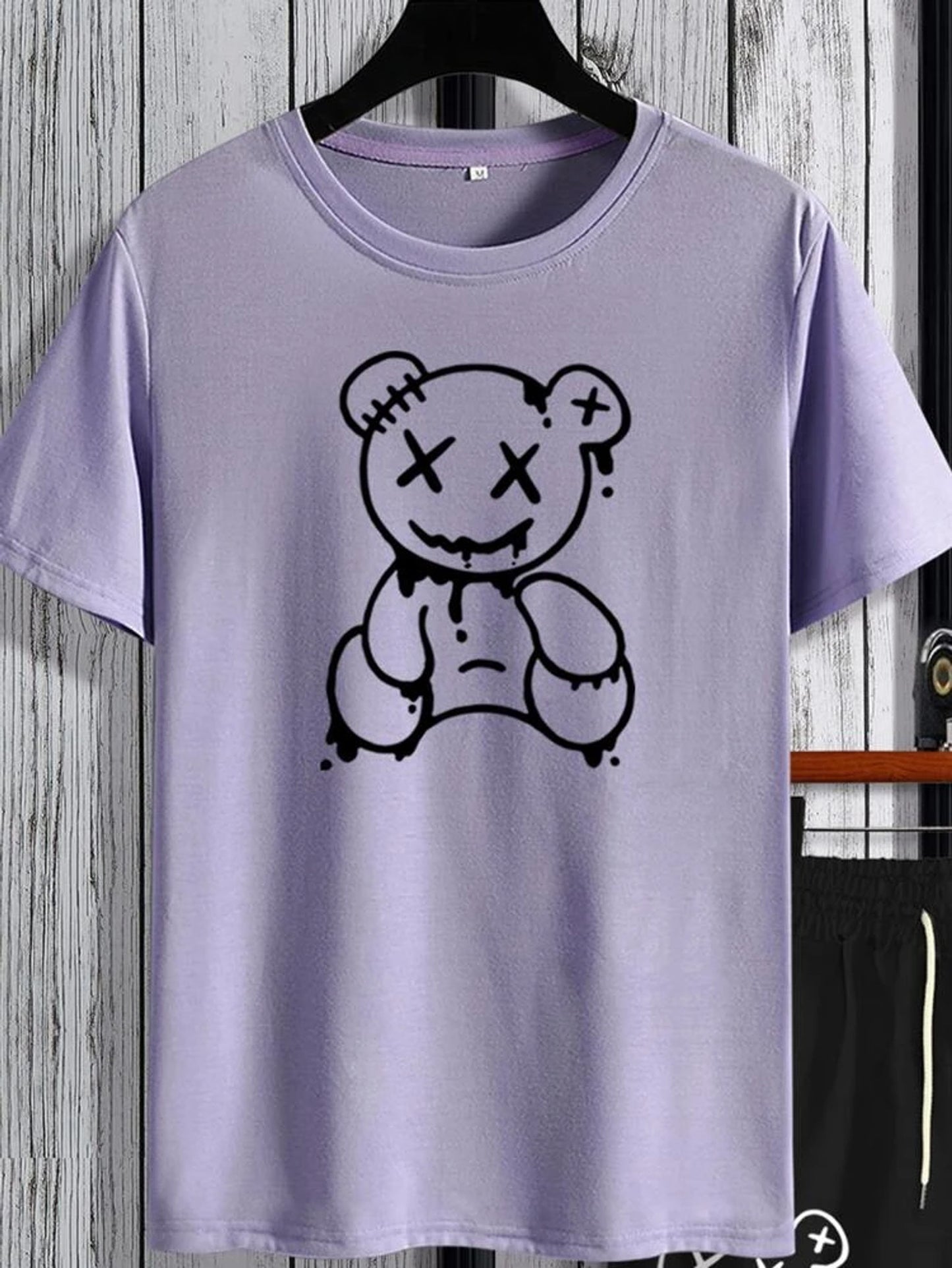 FIFTH AVENUE Mens Summer Printed Co Ord Set by Fifth Avenue MSFACSS11 - Purple Black