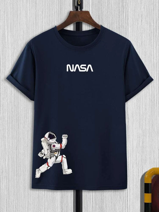 Fifth Avenue Space Astronaut Printed MIFT150 T-Shirt - Navy Blue