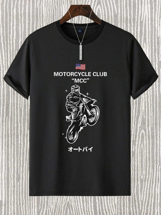 Fifth Avenue Motorcycle Club Printed MIFT49 T-Shirt - Black