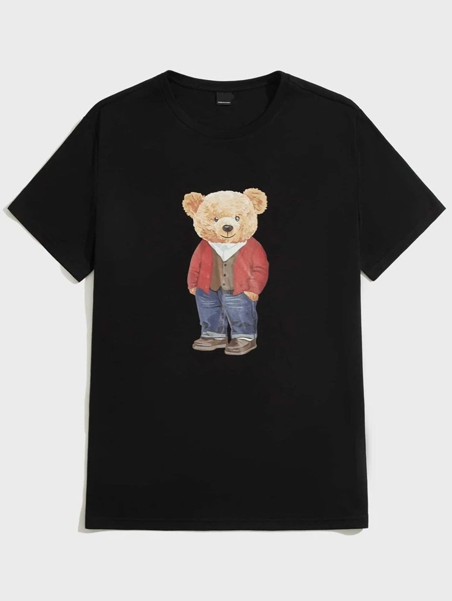 Fifth Avenue Bear Printed MIFT70 T-Shirt - Black