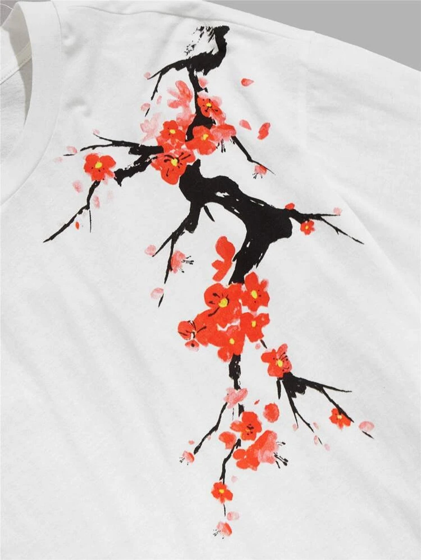 Fifth Avenue Japanese Side Tree Printed MIFT68 T-Shirt - White