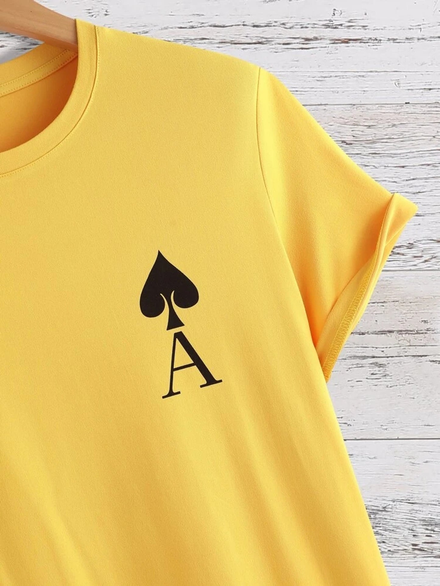 Fifth Avenue Ace Printed MIFT62 T-Shirt - Yellow