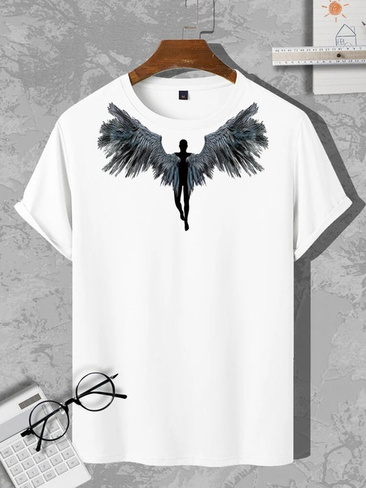 Fifth Avenue Wings Printed MIFT117 T-Shirt - White