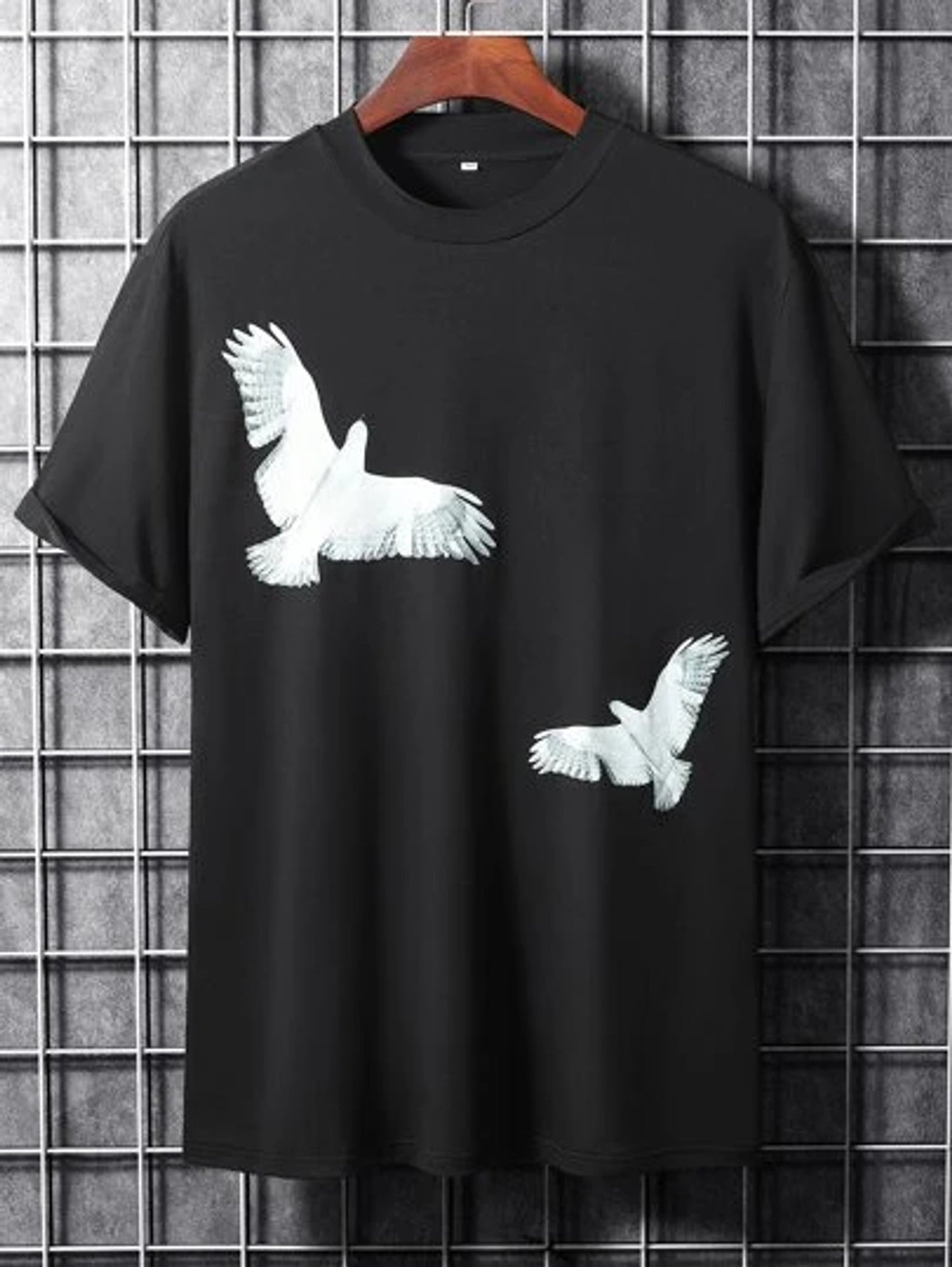 Fifth Avenue Birds Printed MIFT151 T-Shirt - Black