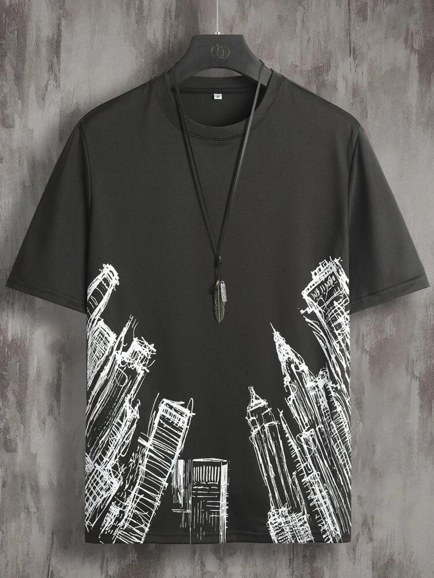 Fifth Avenue Buildings Printed MIFT93 T-Shirt - Black