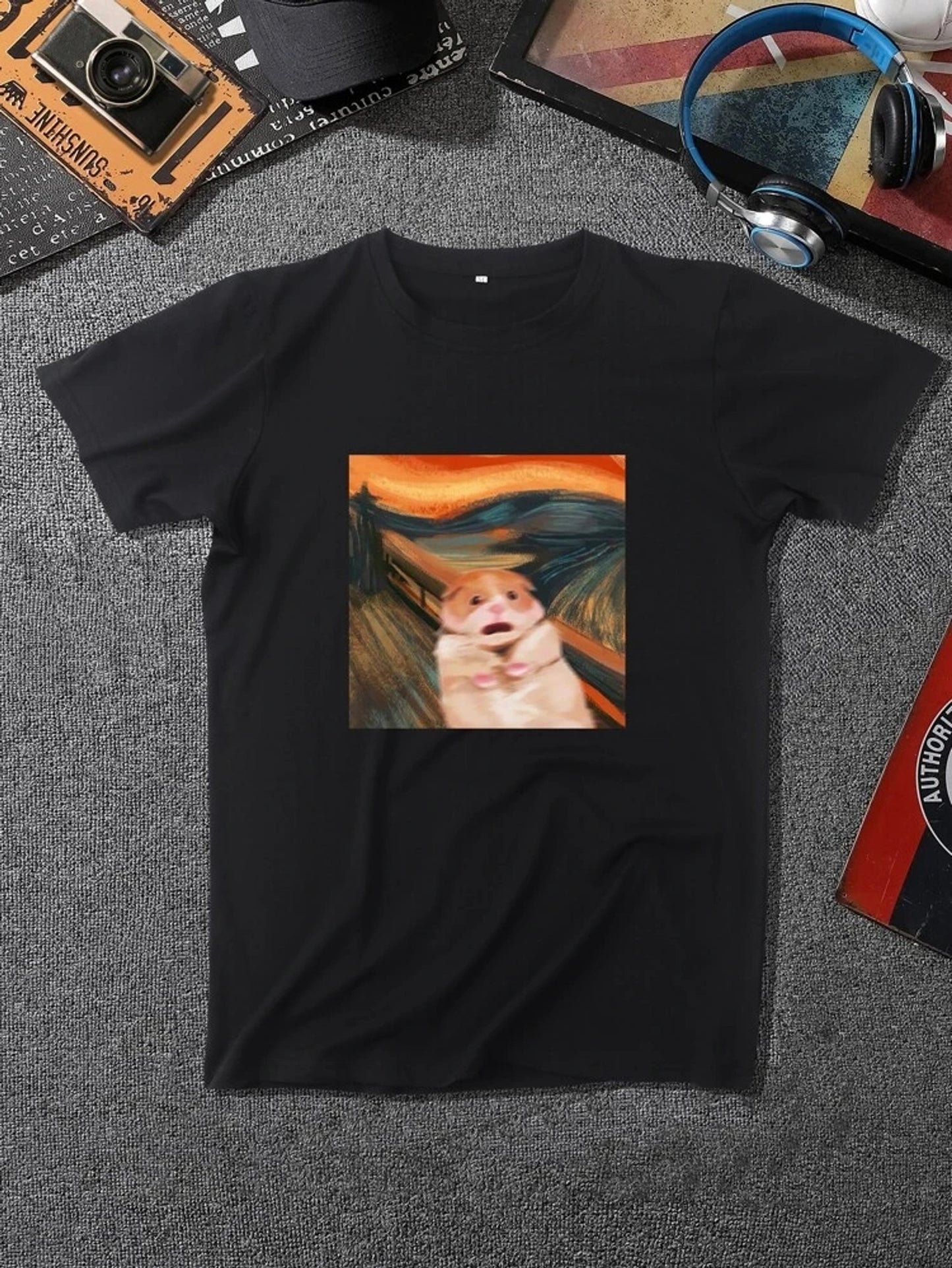 Fifth Avenue Graffiti Printed MIFT195 T-Shirt - Black