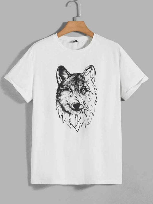 Fifth Avenue Fox Printed MIFT387 T-Shirt - White