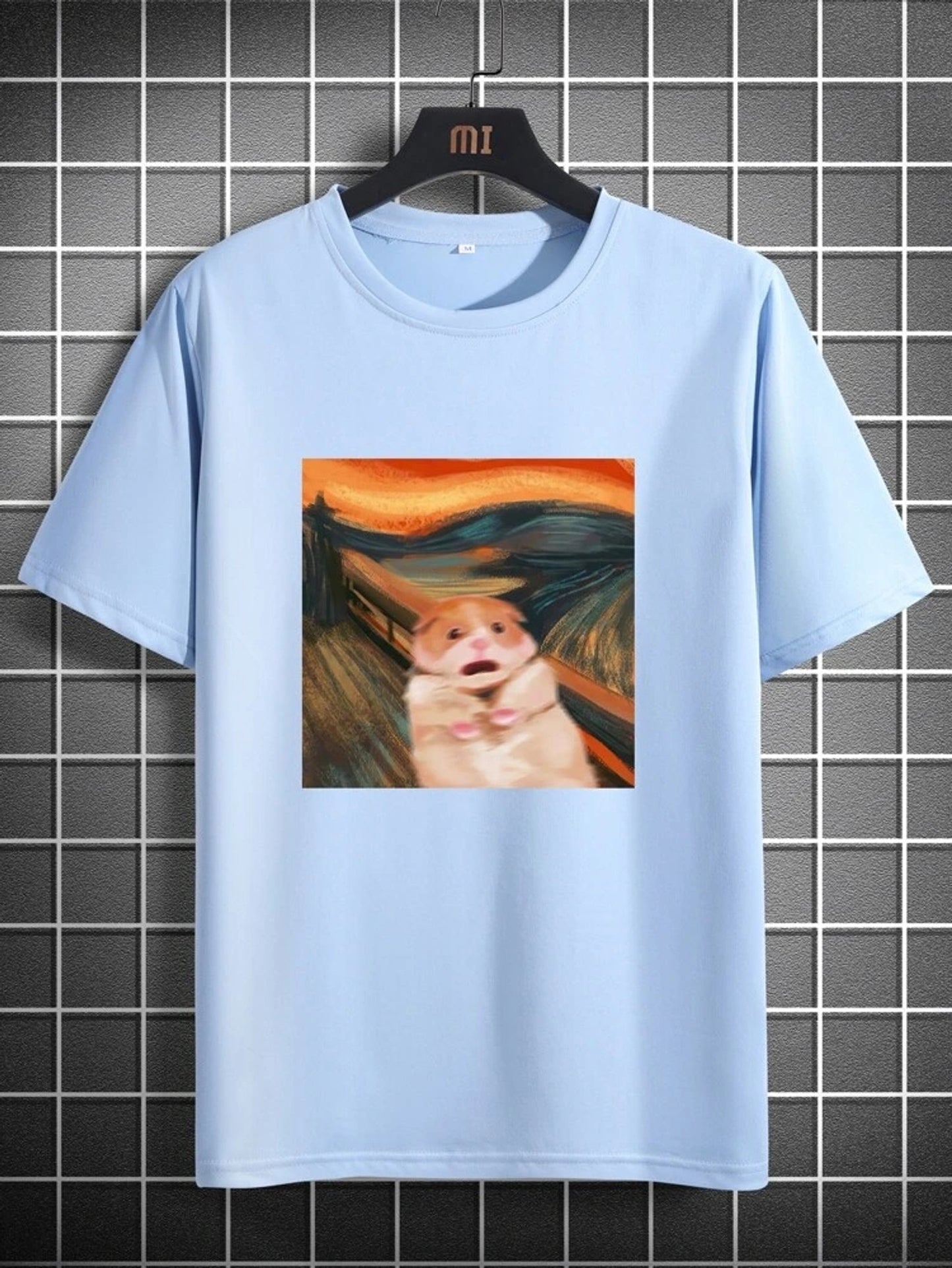 Fifth Avenue Graffiti Printed MIFT195 T-Shirt - Light Blue