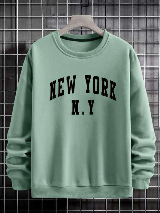 Fifth Avenue Mens Printed Sweatshirt MIFT262 - Mint Green