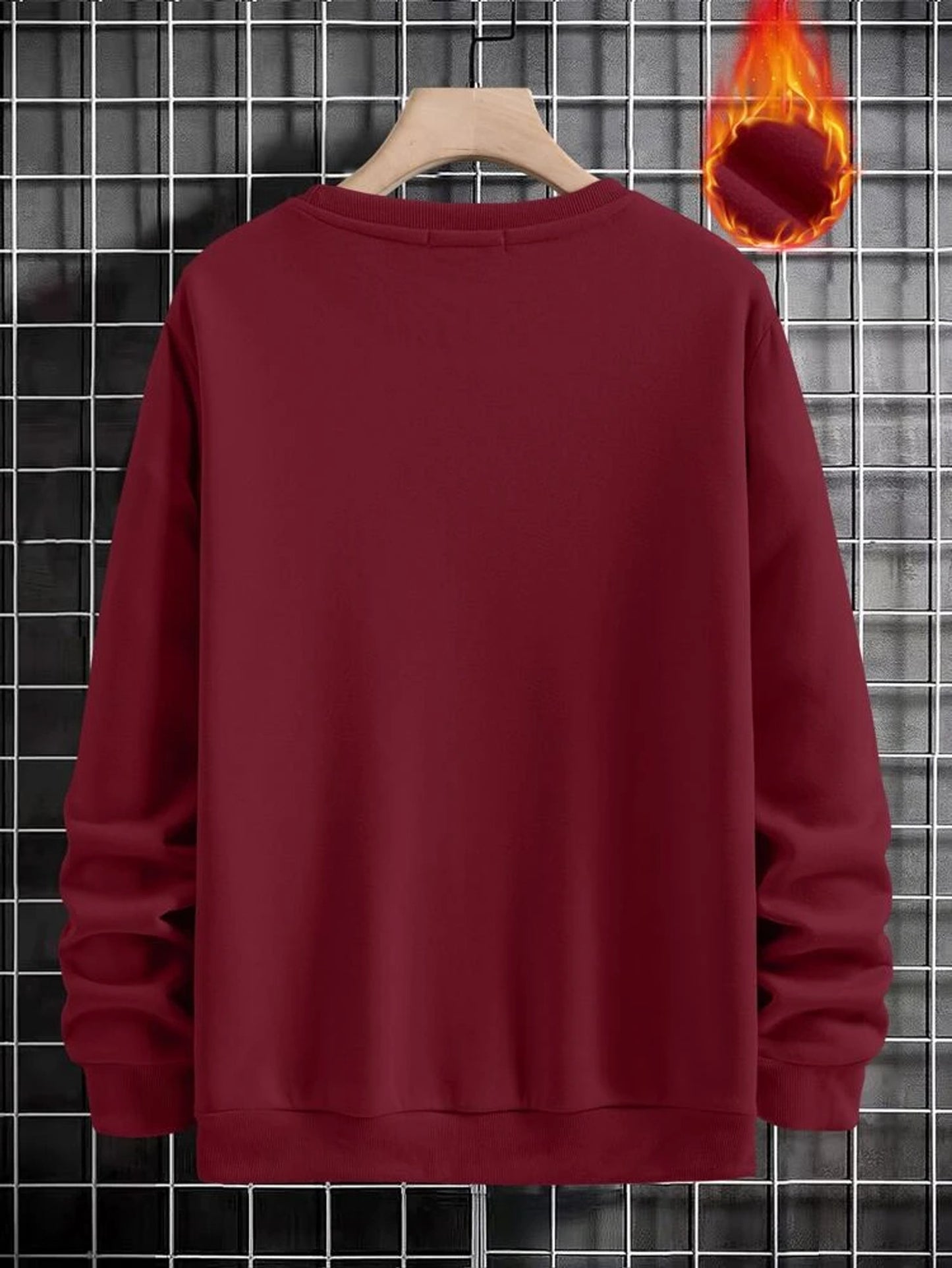 Fifth Avenue Mens Printed Sweatshirt MIFT262 - Maroon