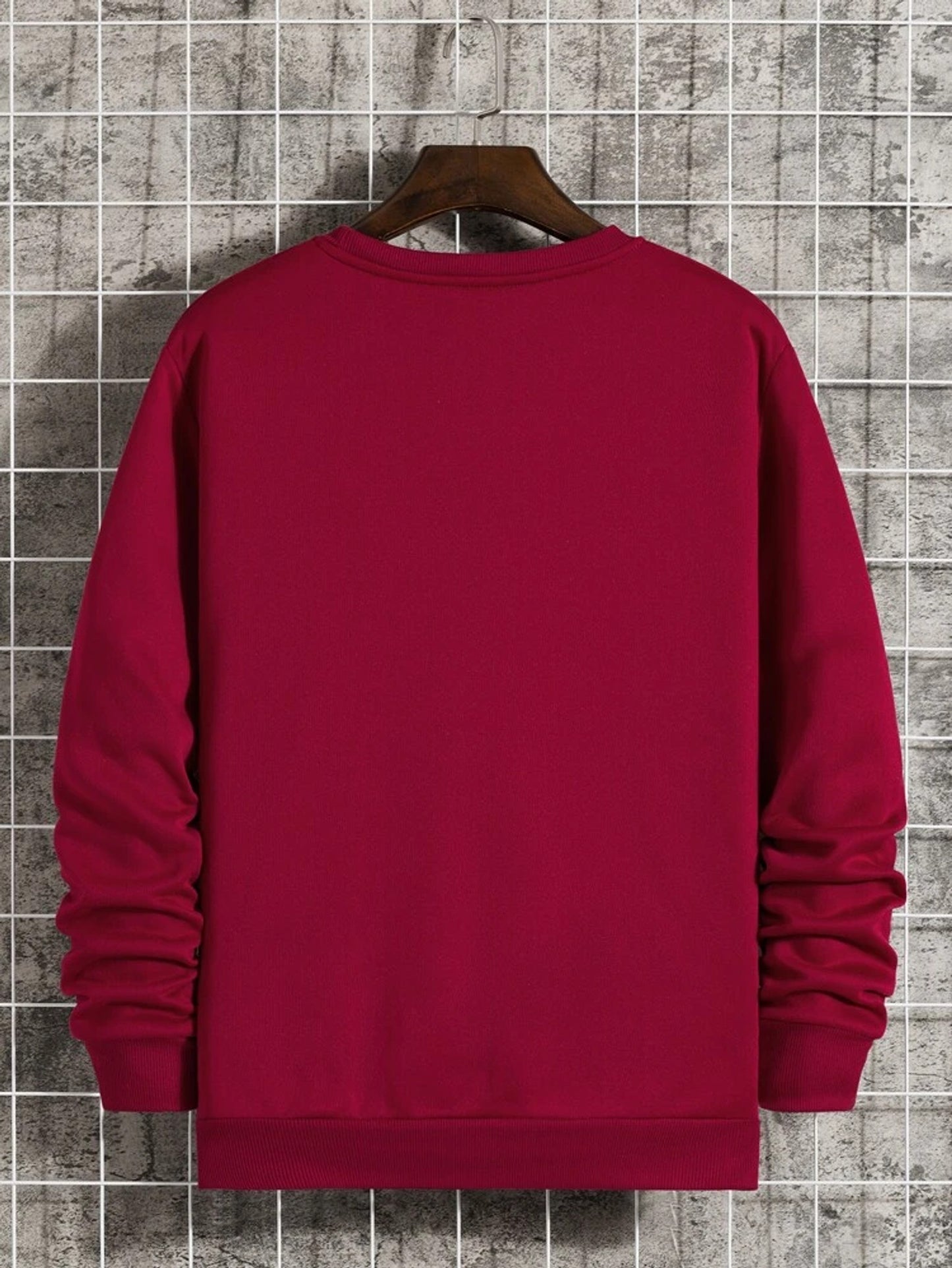 Fifth Avenue Mens Printed Sweatshirt MIFT279 - Maroon