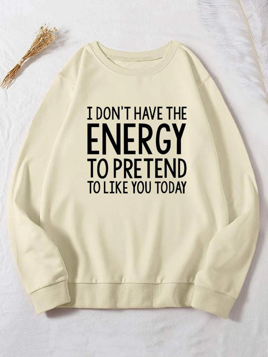 Fifth Avenue DIFT720 Can't Pretend Printed Sweatshirt - Cream