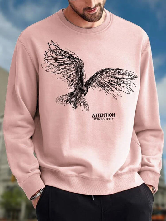 Fifth Avenue Mens Printed Sweatshirt MIFT309 - Pink