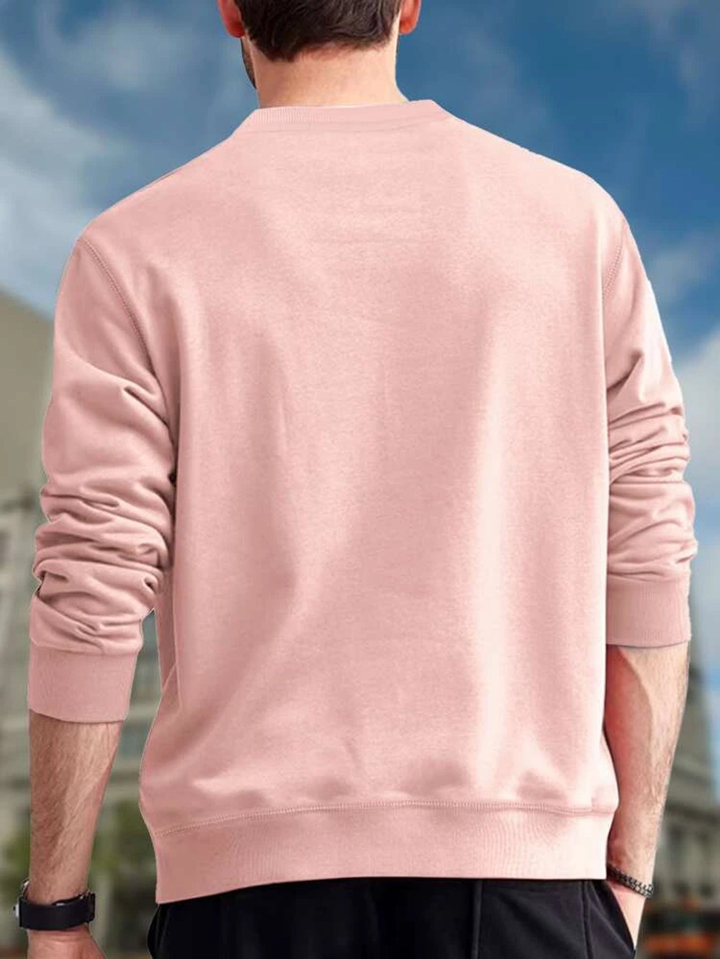 Fifth Avenue Mens Printed Sweatshirt MIFT309 - Pink