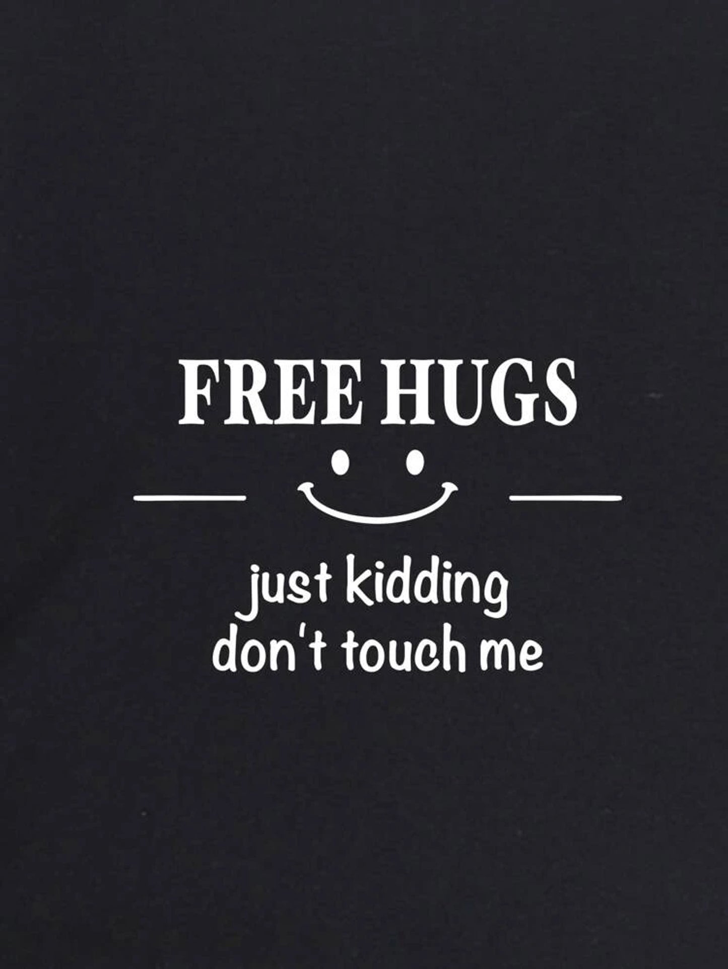 Fifth Avenue DIFT743 Free Hugs Printed Sweatshirt - Black