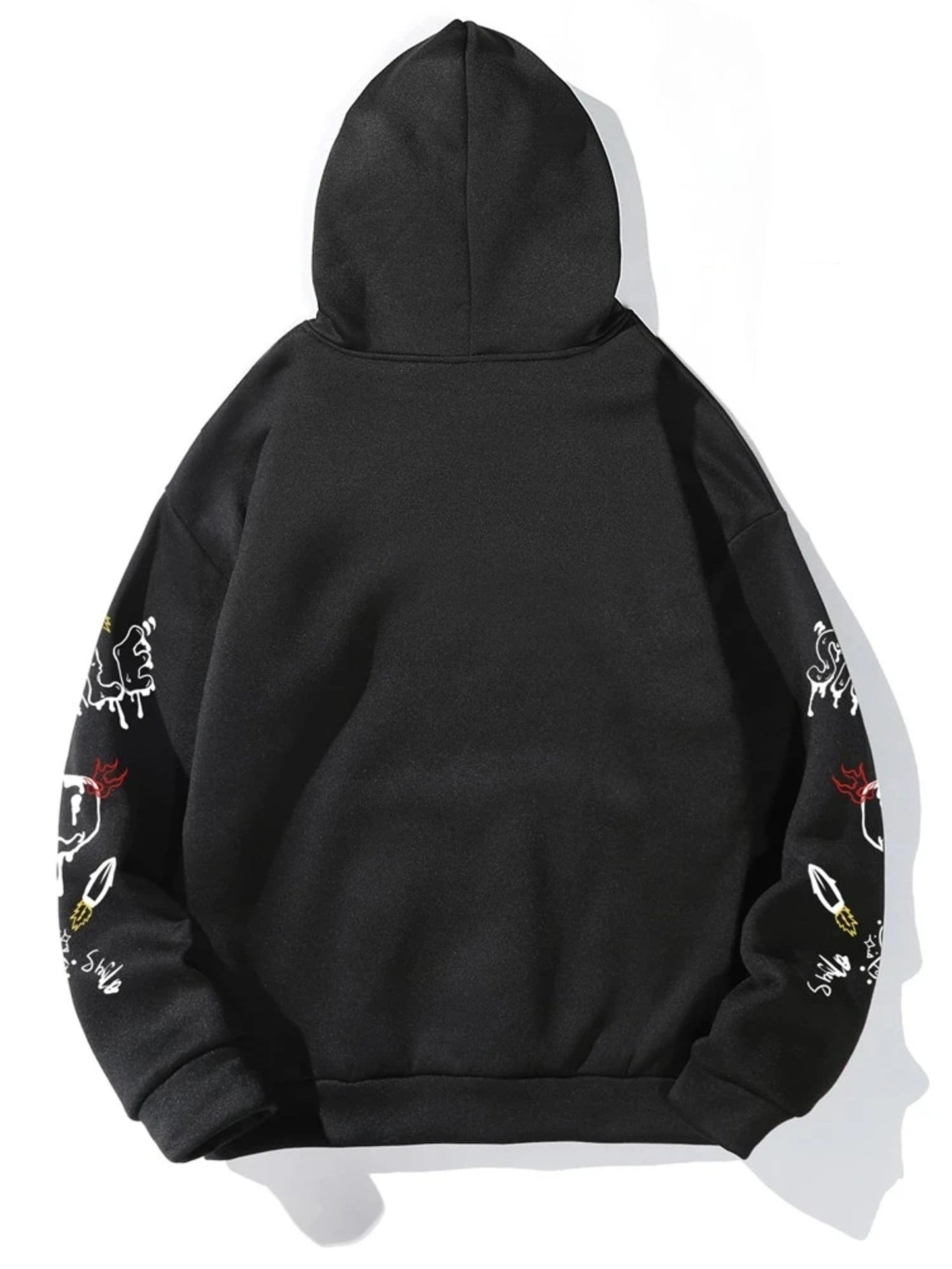 Fifth Avenue Printed Kangaroo Hoodie MIFT291 - Black