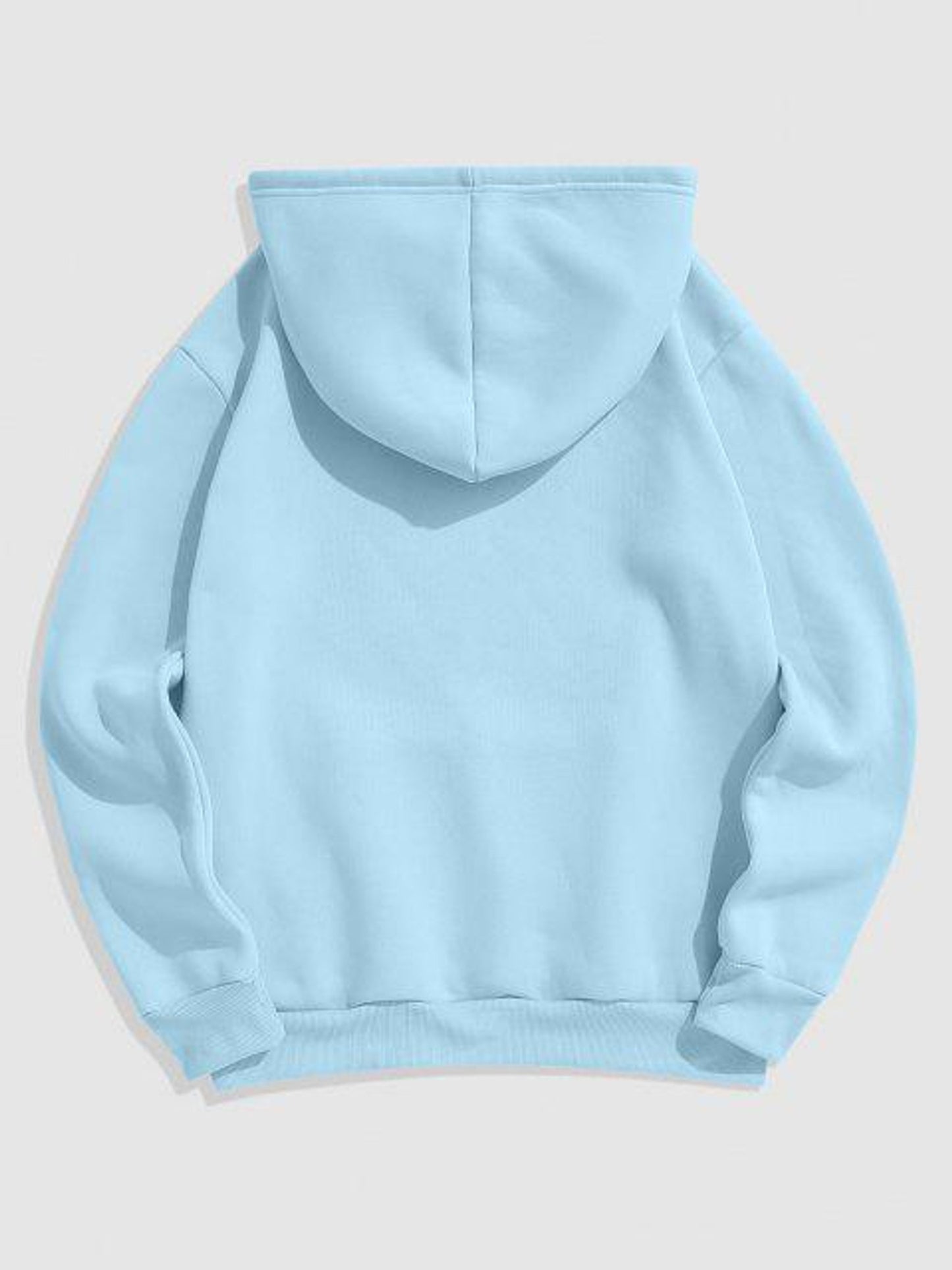 Fifth Avenue Printed Kangaroo Hoodie MIFT327 - Light Blue