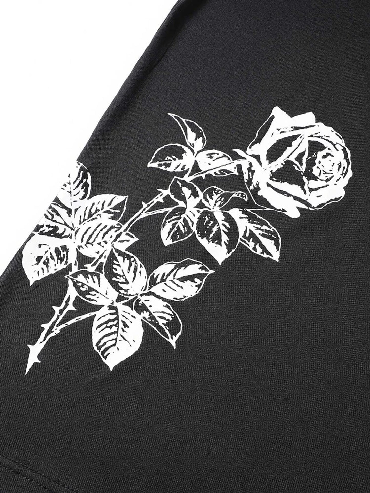 Fifth Avenue Text Floral Printed MIFT390 T-Shirt - Black