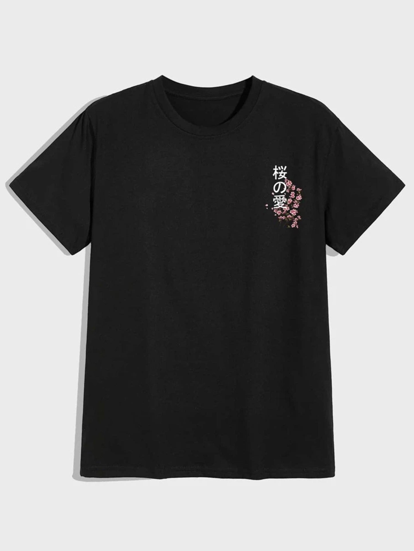 Fifth Avenue Floral Front Back Printed MIFT369 T-Shirt - Black