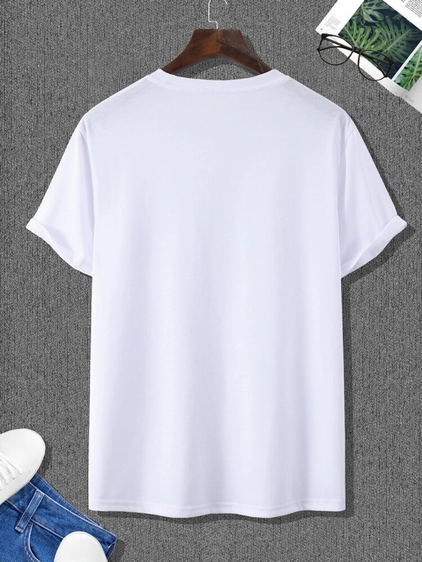 Fifth Avenue Floral Text Printed MIFT374 T-Shirt - White