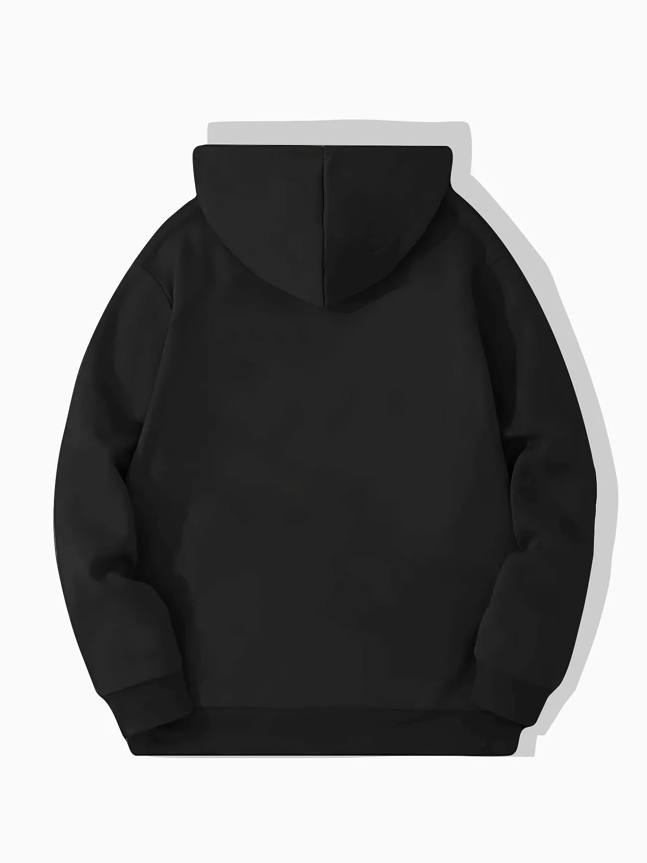 Mens Printed Pullover Kangaroo Hoodie - MIRMPKH5 - Black