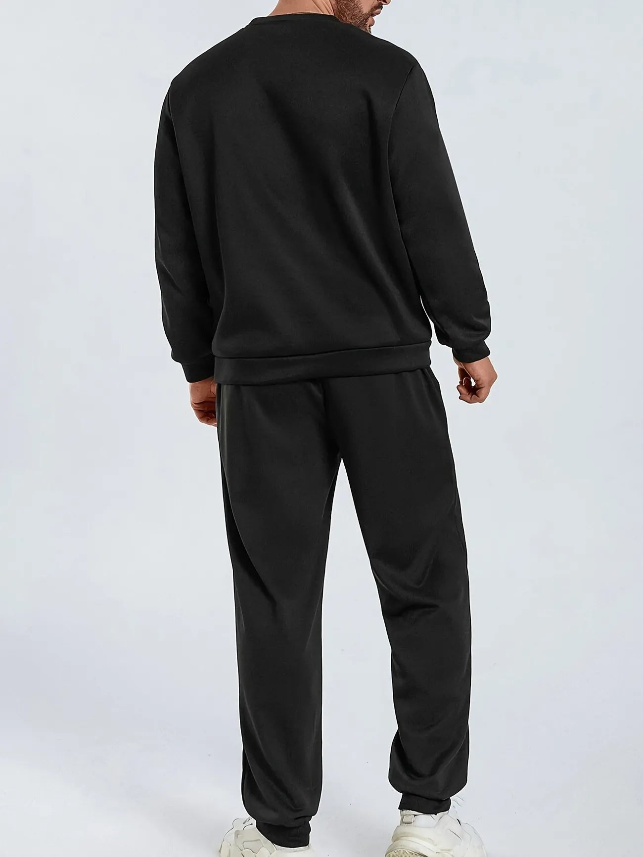 Fifth Avenue Mens Sweatshirt and Pants Set FAWMSPS26 - Black Black