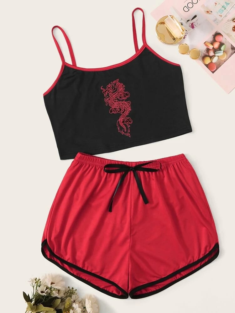 Fifth Avenue Women's WSNS1 Printed Tank Top and Shorts Set
