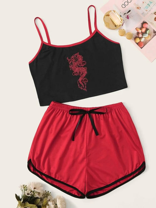 Fifth Avenue Women's WSNS1 Printed Tank Top and Shorts Set