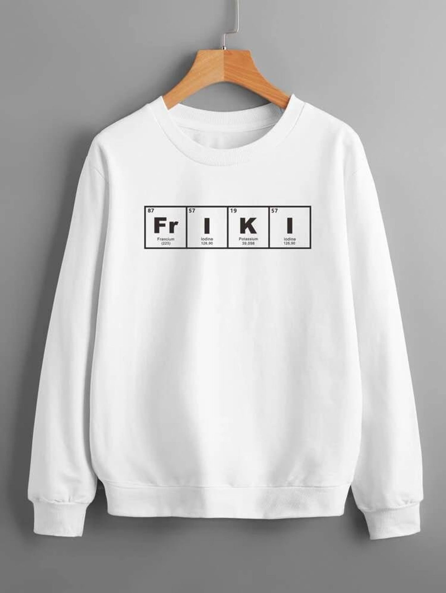 Fifth Avenue DIFT268 FRIKI Printed Sweatshirt - White