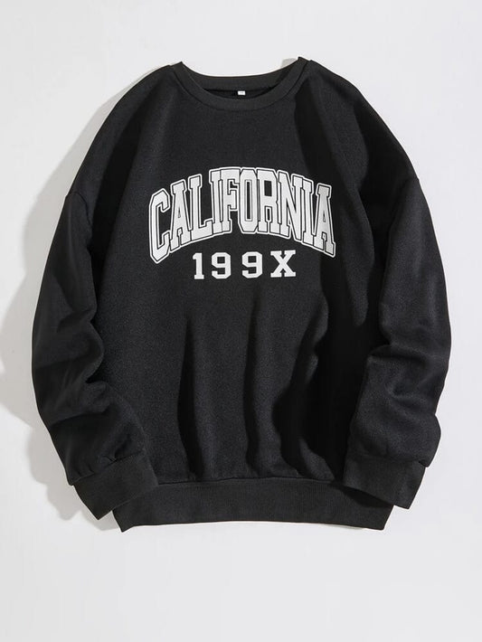 Fifth Avenue DIFT321 California 199X Printed Sweatshirt - Black