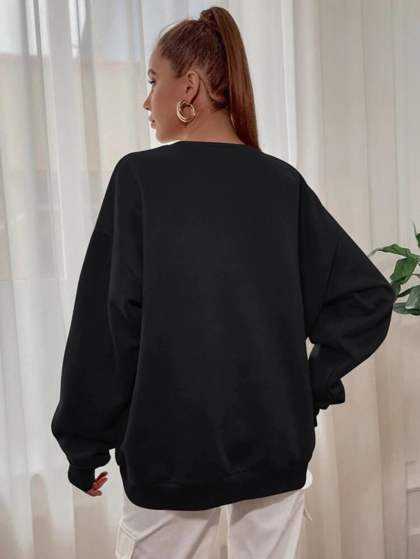 Fifth Avenue DIFT323 Behind Successful Printed Sweatshirt - Black