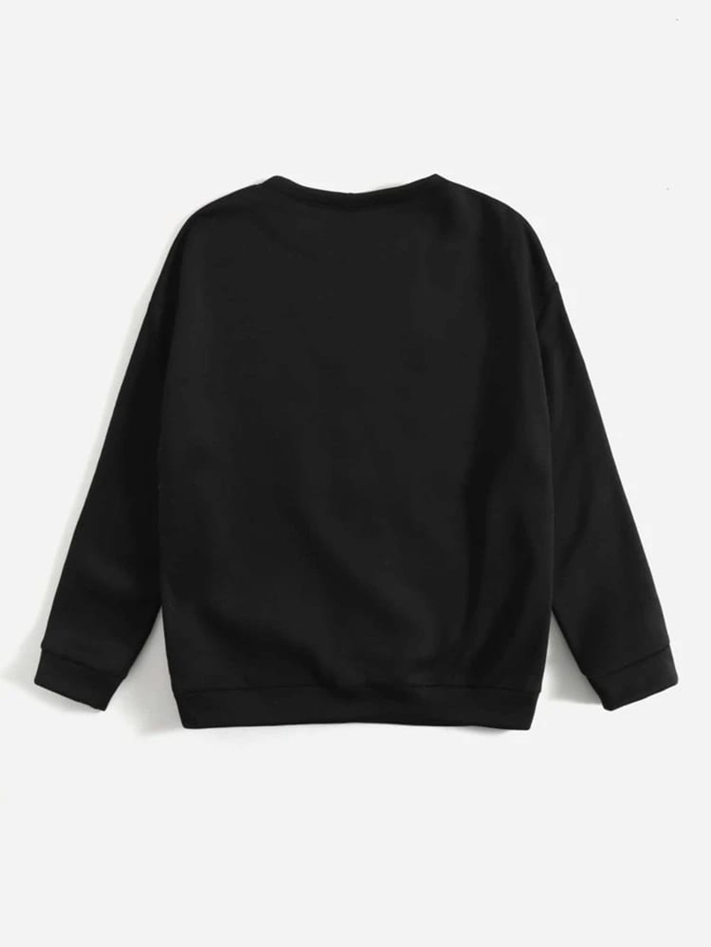 Fifth Avenue DIFT353 I Can't Adult Today Printed Sweatshirt - Black