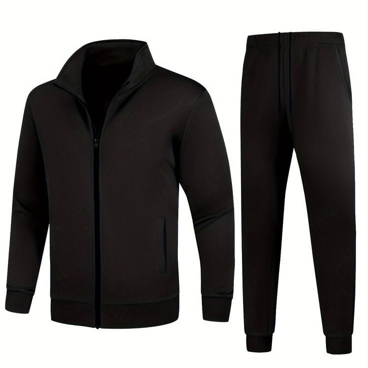 Fifth Avenue Mens Jacket and Pants Set FAMJAPNS3 - Black