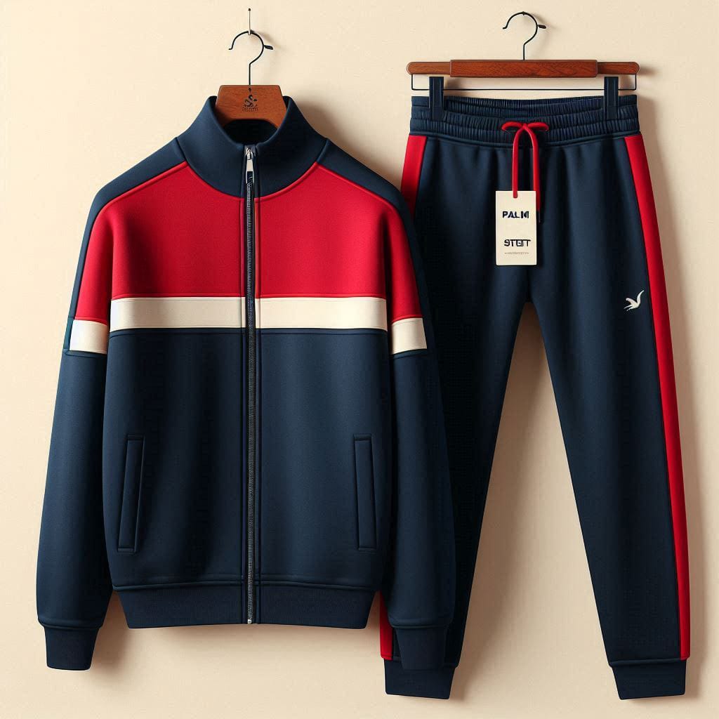 Printed Jacket and Pants Set - PSPJPS4 - Navy Blue