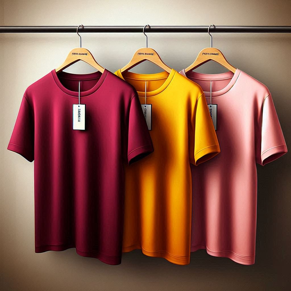 Fifth Avenue Pack of 3 Womens Plain Boyfriend Maroon Yellow Pink T-Shirts FAWNBTS25