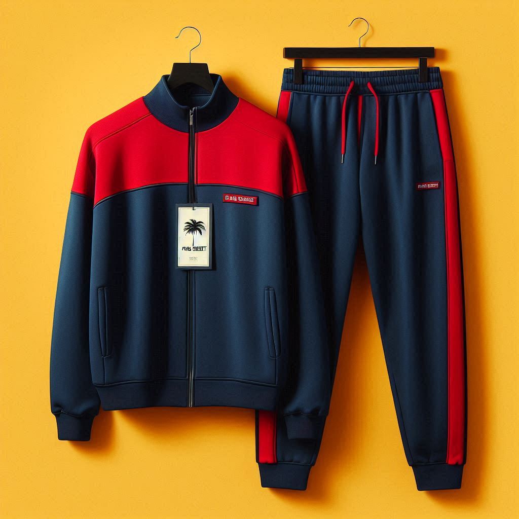 Printed Jacket and Pants Set - PSPJPS3 - Navy Blue