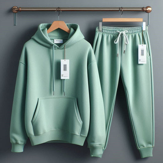 Fifth Avenue Womens Plain Hoodie and Pants Set FAWPHPS1 - Mint Green Mint Green