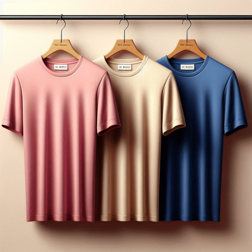 Fifth Avenue Pack of 3 Womens Plain Boyfriend Cream Pink Royal Blue T-Shirts FAWNBTS17