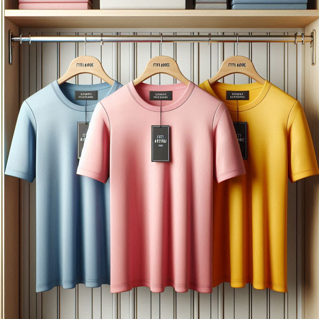 Fifth Avenue Pack of 3 Womens Plain Boyfriend Light Blue Pink Yellow T-Shirts FAWNBTS22