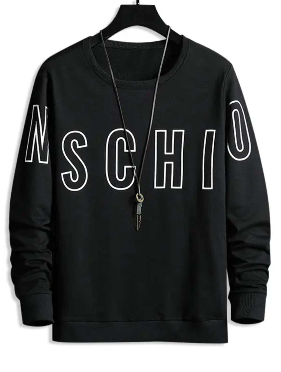 Mens Printed Sweatshirt - MIRPWS41 - Black