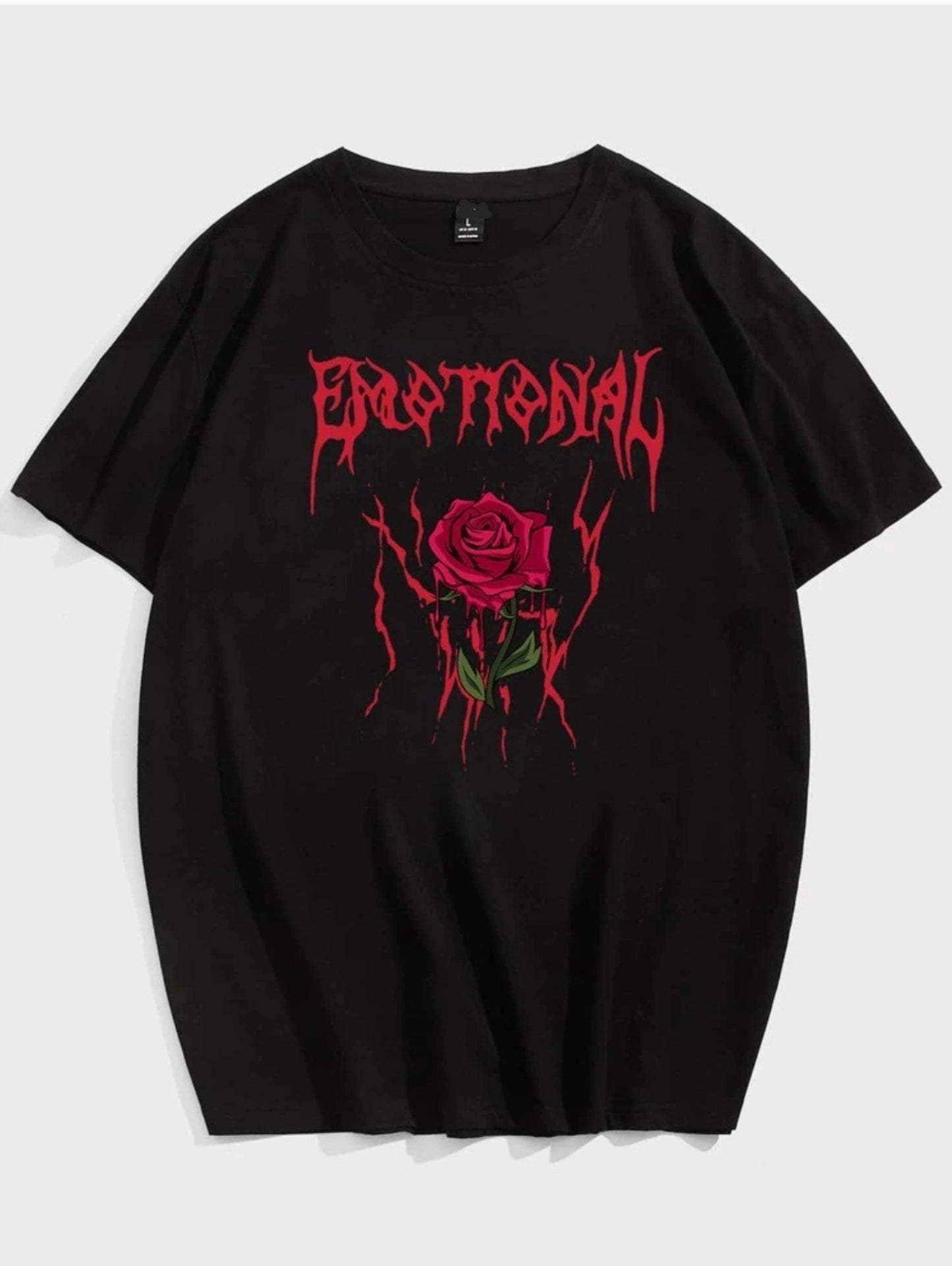 Fifth Avenue Floral Printed MIFT135 T-Shirt - Black