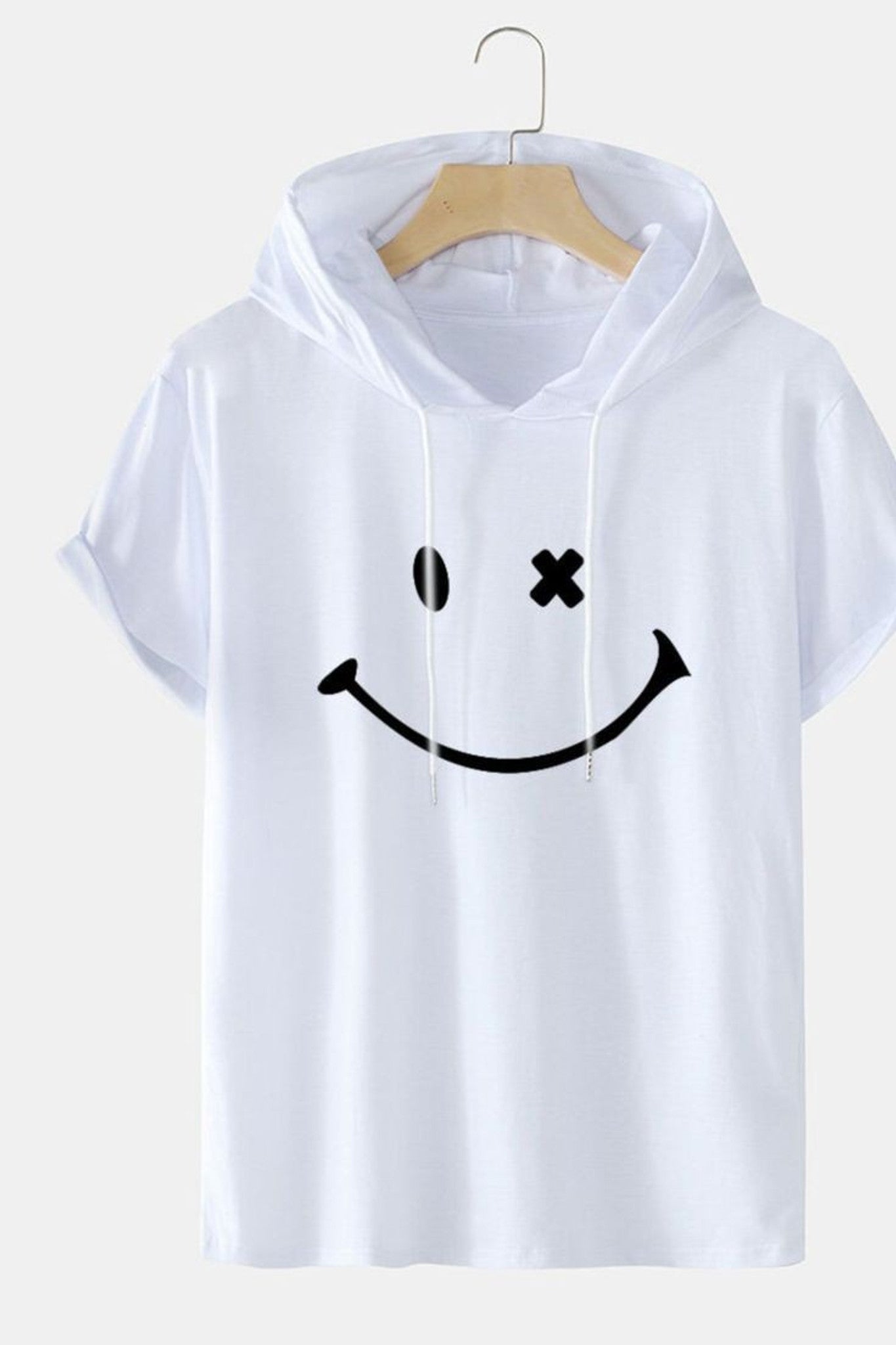 Fifth Avenue Smile Print MIFT426 Hooded ROKA T-Shirt - White