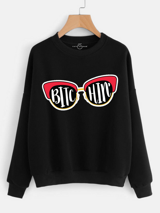 Fifth Avenue Bitchin Printed Sweatshirt - Black