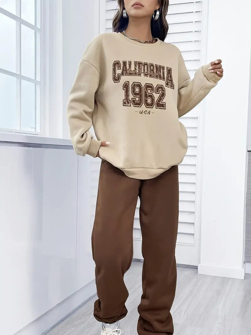 Fifth Avenue WWS Sweatshirt and Pants Set FAWWWS28 - Cream Brown