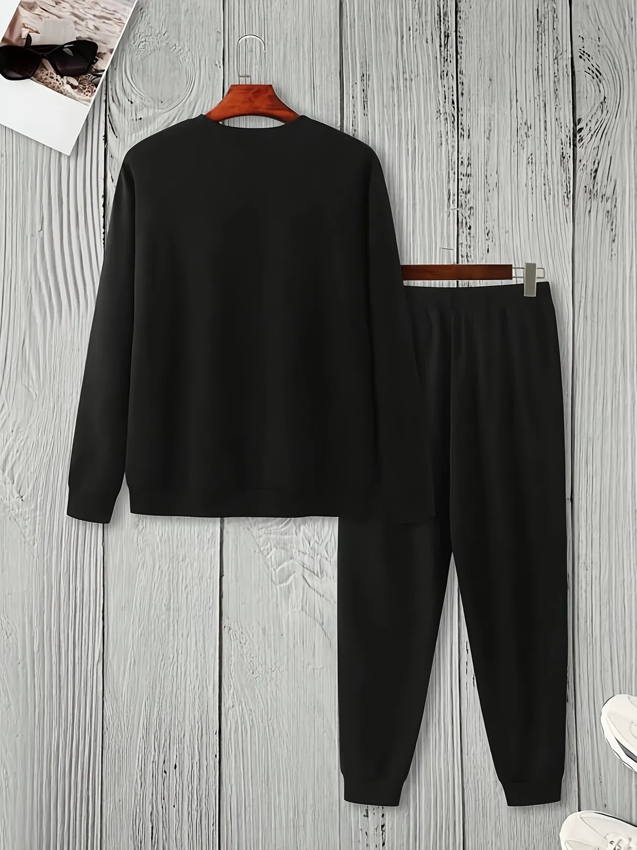 Fifth Avenue Mens Sweatshirt and Pants Set FAWMSPS18 - Black Black