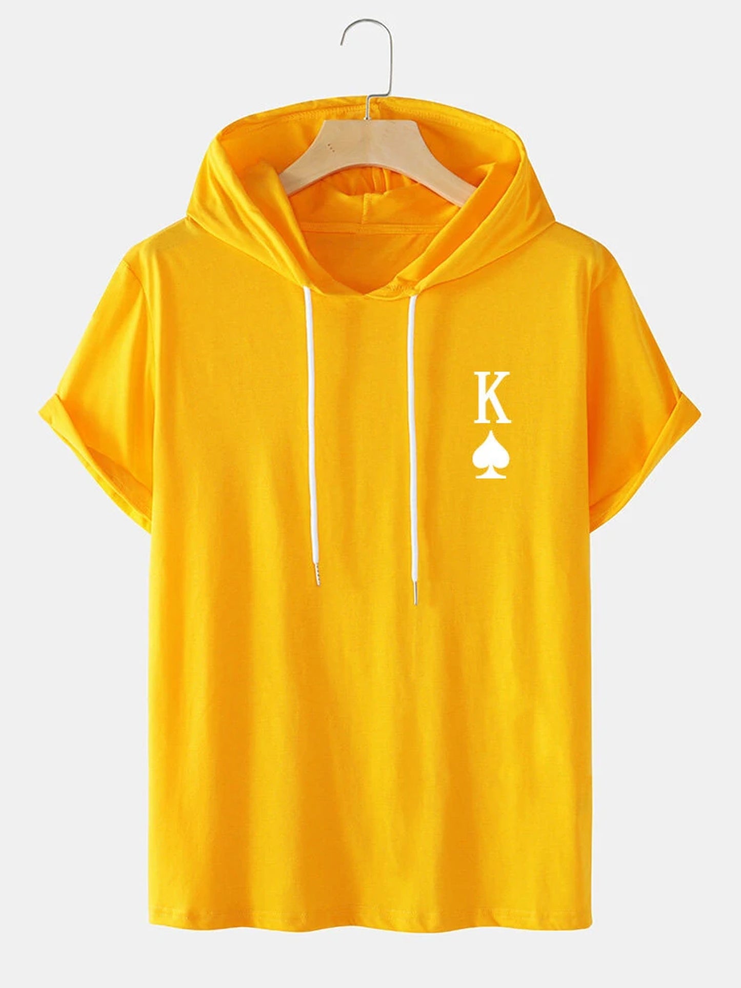 Fifth Avenue K Pocket Print MIFT434 Hooded ROKA T-Shirt - Yellow