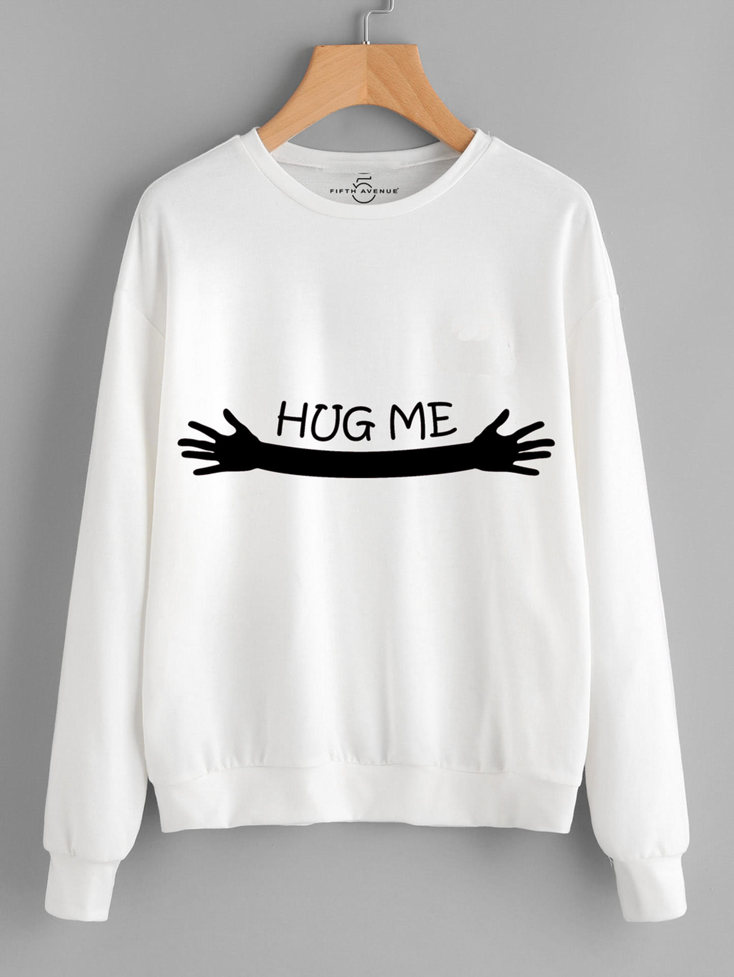 Fifth Avenue Hug Me Printed Sweatshirt - White