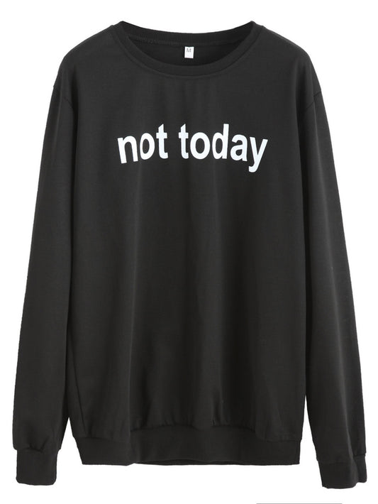 Fifth Avenue Not Today Printed Sweatshirt - Black